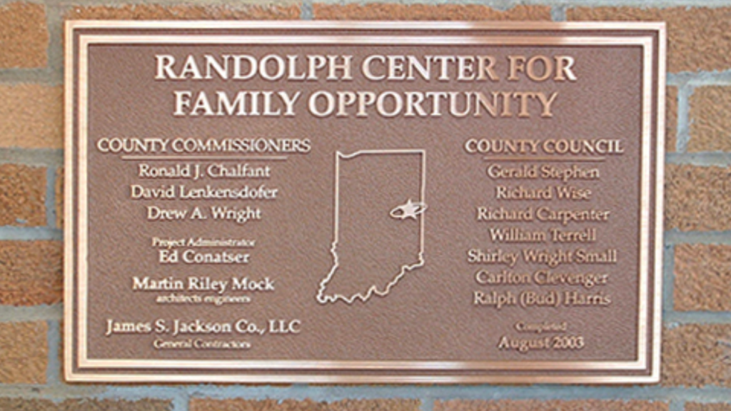 Plaque and memorial for Randolph Center